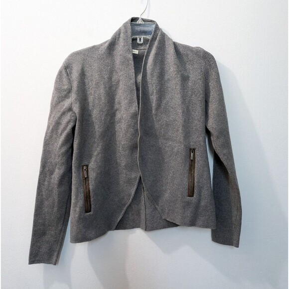 Banana Republic Gray Cardigan Sweater with Zip Pockets, Women's Petite XS / TP - Picture 1 of 13